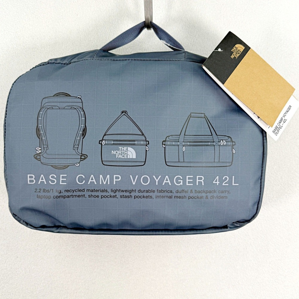 The North Face Base Camp Voyager 42L Duffel Bag Granite Grey NF0A52RQ - NEW